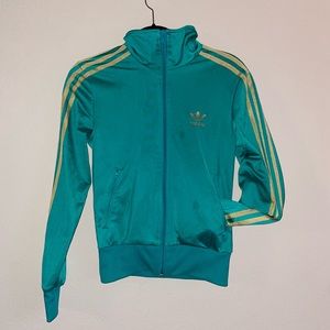 Adidas 90s green/gold track jacket